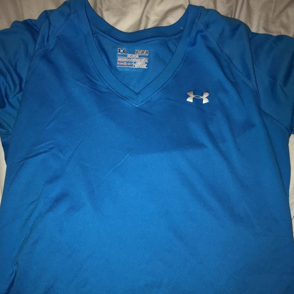 Dry fit blue under armour shirt
